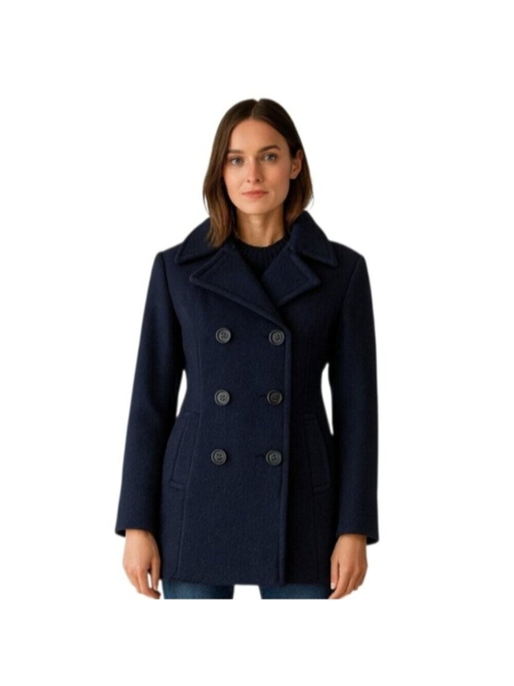 Monterey Club Vintage US Navy Wool Double Breasted Pea Coat